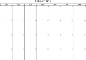 Blank Calendar Template February 2015 February 2015 Printable Blank Calendar
