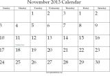 Blank Calendar Template November 2013 Printable November 2013 Calendar Calendar Template 2018
