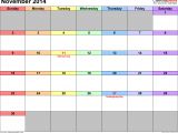 Blank Calendar Template November 2014 November 2014 Calendars for Word Excel Pdf