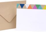 Blank Card and Envelope Sets Hallmark Single Panel Notecards Triangle Trim 50 Cards and Envelopes