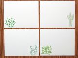 Blank Card and Envelope Sets Stationery Set Cactus Note Cards Boxed Set Of 8 Blank