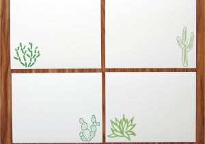 Blank Card and Envelope Sets Stationery Set Cactus Note Cards Boxed Set Of 8 Blank