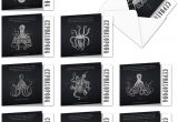 Blank Card and Envelopes Bulk assorted Boxed Of 10 Blank Note Cards Octo Facts 4 X 5 12 Inch with Envelopes Fun Facts and Images Of Octopuses Surrounded by Graphs Box Of Sea