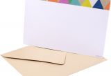 Blank Card and Envelopes Bulk Hallmark Single Panel Notecards Triangle Trim 50 Cards and Envelopes