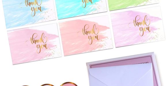 Blank Card and Envelopes Bulk Thank You Cards with Envelopes Watercolor Thank You Notes Greeting Cards 48 Set Bulk Blank for All Occasions Birthday Gifts Teacher Business Wedding