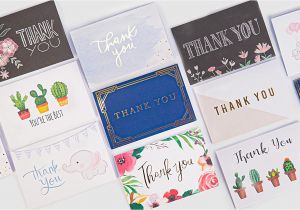 Blank Card and Envelopes Bulk Wedding Thank You Cards and Bridal Shower Thankyou Card Bulk