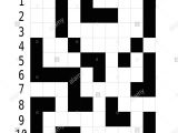 Blank Card without A Message Crossword Game Template Word Puzzle Illustration Stock Photos Game