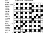 Blank Card without A Message Crossword Large Print Puzzle Page with Fill In Crossword Puzzle Stock