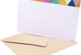 Blank Card without A Message Hallmark Single Panel Notecards Triangle Trim 50 Cards and Envelopes