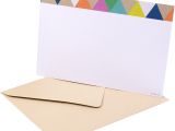 Blank Card without A Message Hallmark Single Panel Notecards Triangle Trim 50 Cards and Envelopes