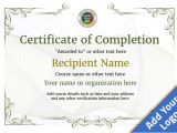 Blank Certificate Of Completion Template Certificate Of Completion Free Quality Printable