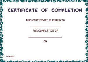 Blank Certificate Of Completion Template Certificate Of Completion Template 55 Word Templates