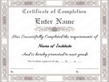 Blank Certificate Of Completion Template Certificate Templates