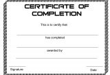Blank Certificate Of Completion Template Completion Certificate Template Docs Example Pdf