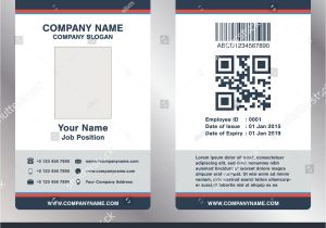 Blank Employee Id Card format Simple Employee Business Name Card Template Stock Vector