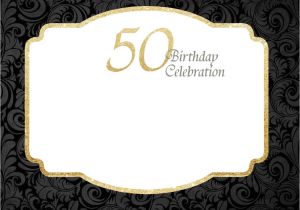 Blank Engagement Invitation Card Design Free Printable 50th Birthday Invitations Template 50th