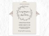 Blank Engagement Invitation Card Design Wedding Spring Rustic Invitation Printable Natural Minimal