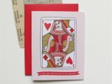 Blank Queen Of Hearts Card You are the Queen Of My Heart Take A Gamble and Let Your