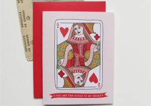 Blank Queen Of Hearts Card You are the Queen Of My Heart Take A Gamble and Let Your