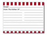 Blank Recipe Card Template for Word Blank Recipe Cards Red White Stripes Postcard Zazzle