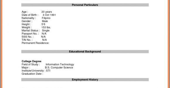 Blank Resume form for Job Application Blank Resume form for Job Application World Of Reference