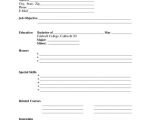 Blank Resume form for Job Application Free Printable Blank Resume forms Career Termplate Builder