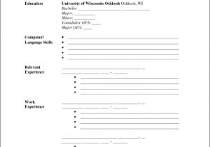 Blank Resume Template Printable 8 Printable Outline Template Sampletemplatess