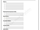 Blank Resume Template to Fill In Free Printable Fill In the Blank Resume Templates 16 7 Cv