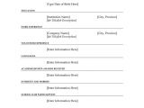 Blank Resume Template to Fill In Resume Blank Free Excel Templates