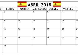 Blank Spanish Calendar Template April 2018 Calendars In Spanish Language Calendarbuzz