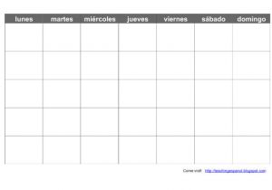 Blank Spanish Calendar Template Teaching Espanol Print A Blank Spanish Calendar