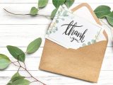 Blank Thank You Card Template Download Premium Image Of Thank You Card In A Brown Envelope
