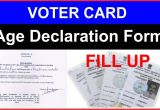 Blank Voter Id Card assam Voter Card Age Declaration form Fill Up In Hindi Ii Age A A A A A A A A A A A A A A A A A A A A A A A
