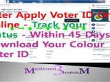 Blank Voter Id Card Download after Apply Voter Id Line L Track Your Status L