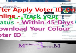 Blank Voter Id Card Download after Apply Voter Id Line L Track Your Status L