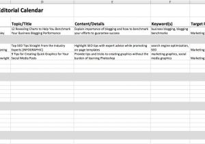 Blog Editorial Calendar Template Excel How to Create An Editorial Calendar for Your Blog Free