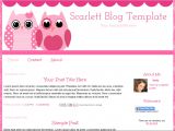 Blogger.com Templates Pink Owl Blogger Template Scarlett 10 00
