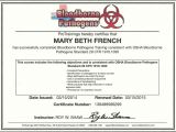Bloodborne Pathogens Certificate Template Osha Bloodborne Pathogens Certification Best S Of Osha