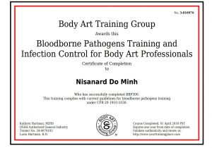 Bloodborne Pathogens Certificate Template Osha Training Certificate Template Images Certificate