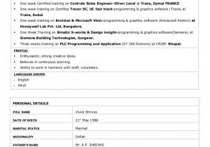Bms Engineer Resume Vivek Resume Bms Engineer New