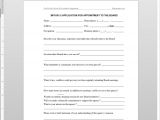Board Member Application Template Appointment to the Board Application Template