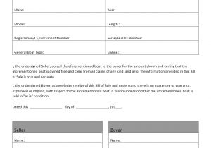 Boat Sale Contract Template Bill Of Sale Archives Freewordtemplates Net