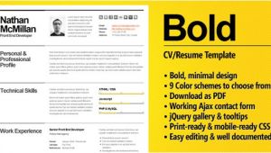 Bold Resume Template Bold A Cv Resume Template for Smart Professionals Meet