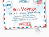 Bon Voyage Invitation Templates Free Items Similar to Travel Farewell Party Invitation Bon
