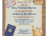 Bon Voyage Invitation Templates Free Rustic Vintage Bon Voyage Party Invitation Zazzle Com