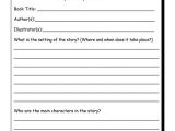 Book Review Template Elementary Free Book Report form