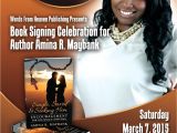 Book Signing Flyer Template Words by Amina Book Signing Celebration