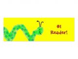 Bookworm Bookmark Template 1 Reader Bookworm Bookmark Double Sided Mini Business