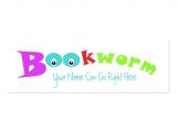 Bookworm Bookmark Template Bookworm Bookmark to Customize Double Sided Mini Business