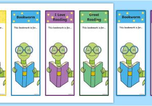 Bookworm Bookmark Template Editable Bookworm Bookmarks Editable Bookworm Bookmarks